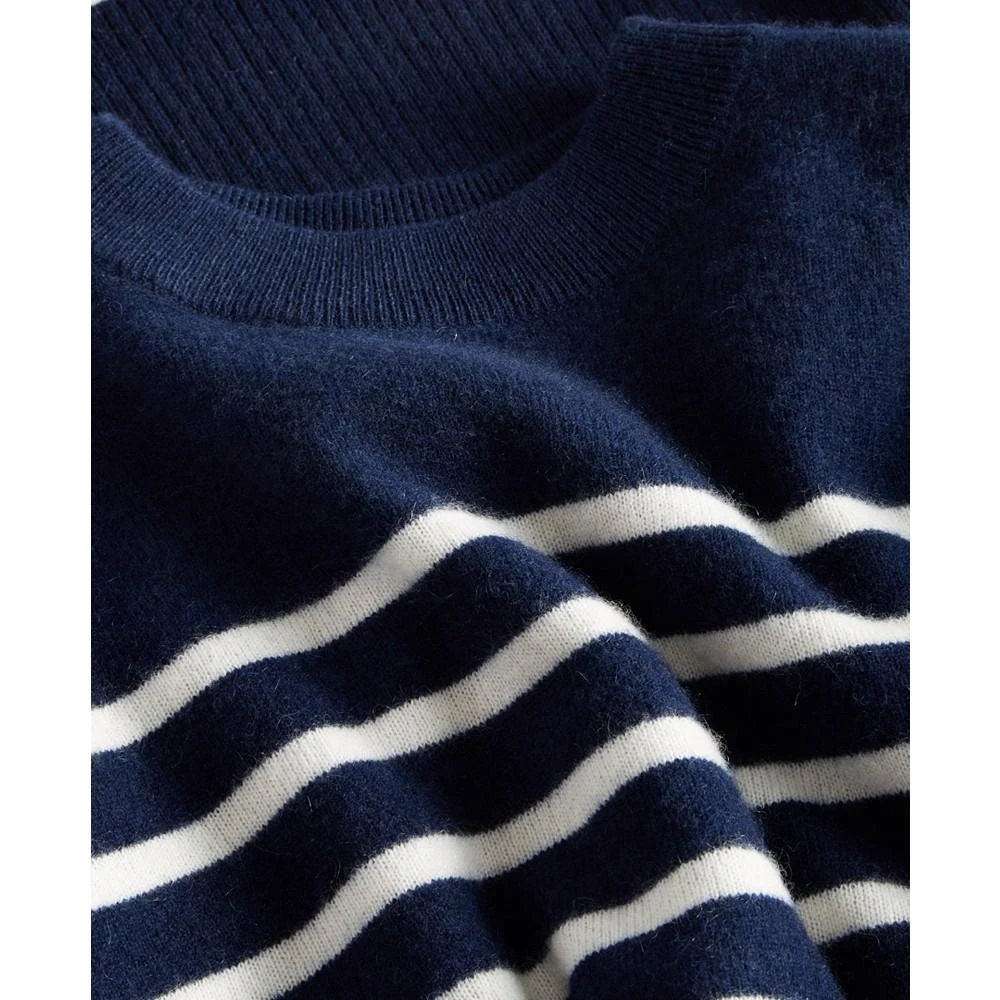 商品Charter Club|Women's 100% Cashmere Striped Drop-Hem Sweater, Created for Macy's,价格¥552,第4张图片详细描述