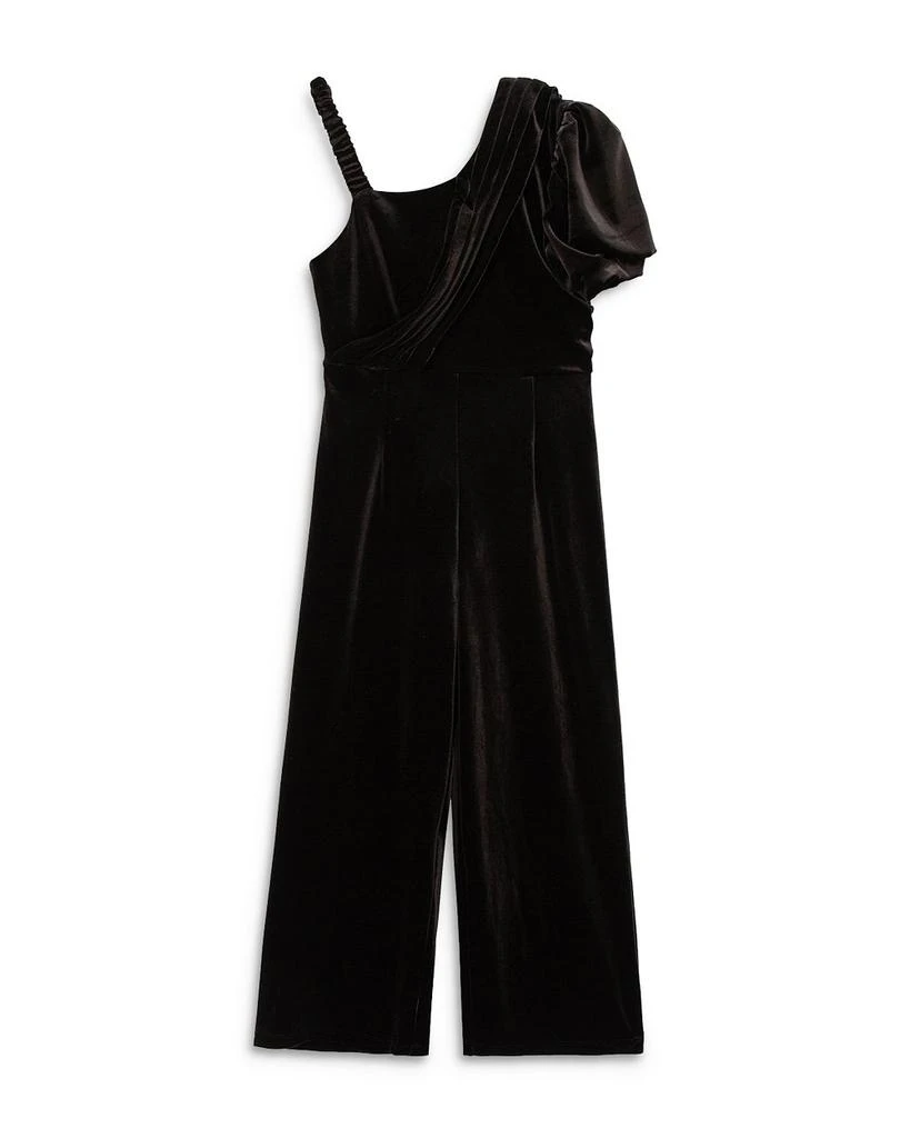 商品Habitual|Girls' Asymmetric Velour Knit Jumpsuit - Big Kid,价格¥480,第1张图片