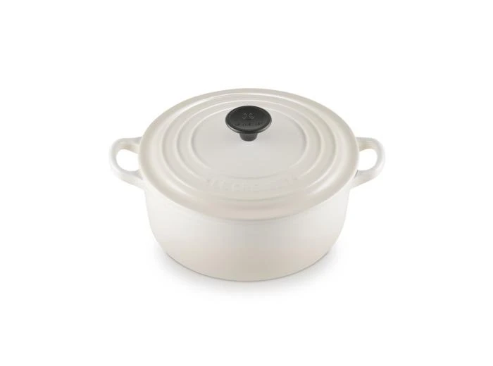 商品Le Creuset|Cocotte ronde 20cm en fonte émaillée meringue,价格¥1591,第1张图片