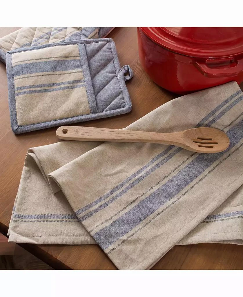 Chambray French Stripe Woven Dishtowel, Set of 3 商品