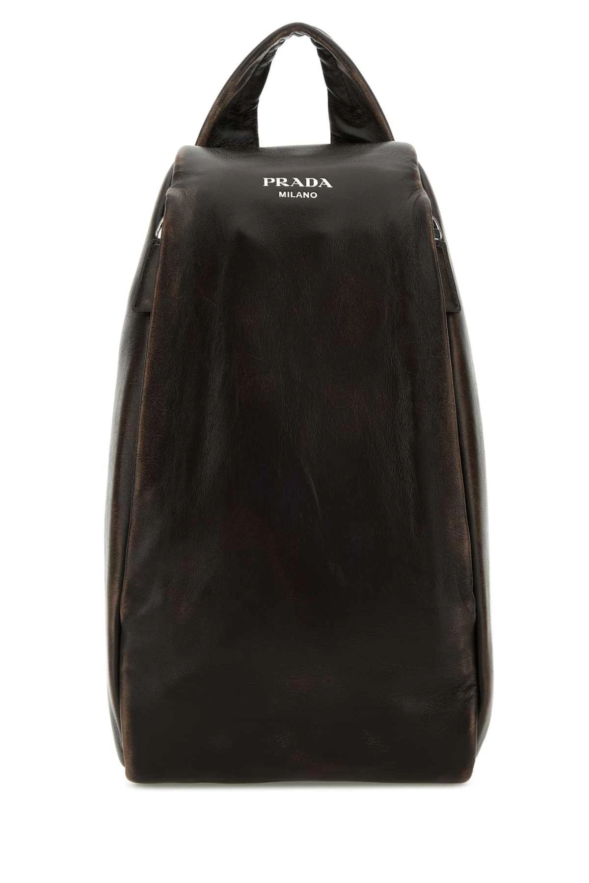 商品Prada|Prada 男士双肩包 2VZ1142C75F0003 棕色,价格¥27889,第1张图片