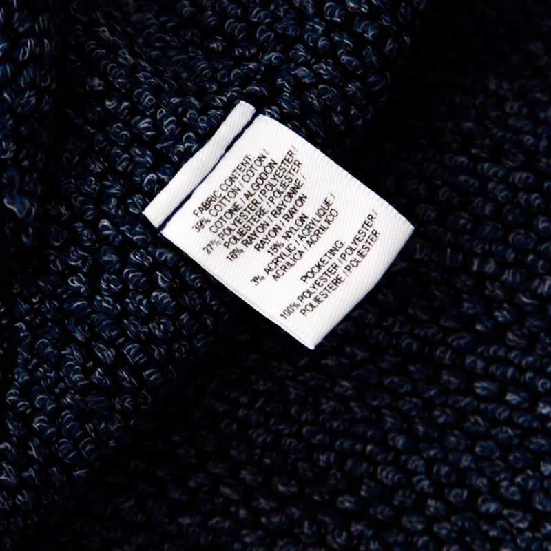 10 Crosby Derek Lam Navy Blue and Black Textured Raw Trim Detail Open Front Jacket S 商品