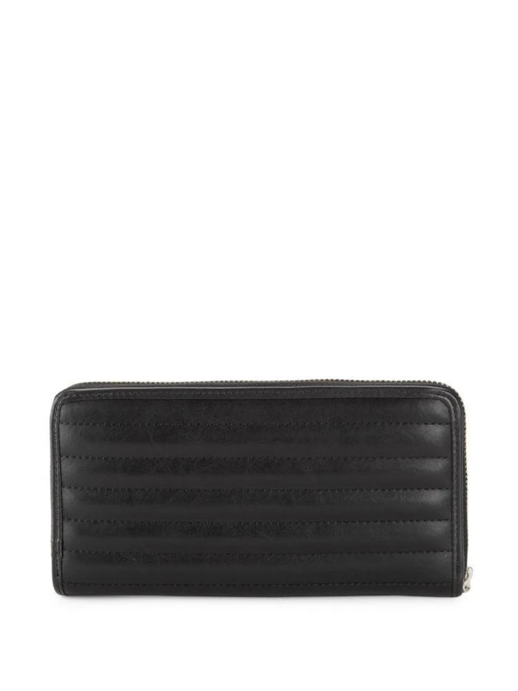 商品Moschino|Quilted Faux Leather Zip-Around Wallet,价格¥708,第3张图片详细描述