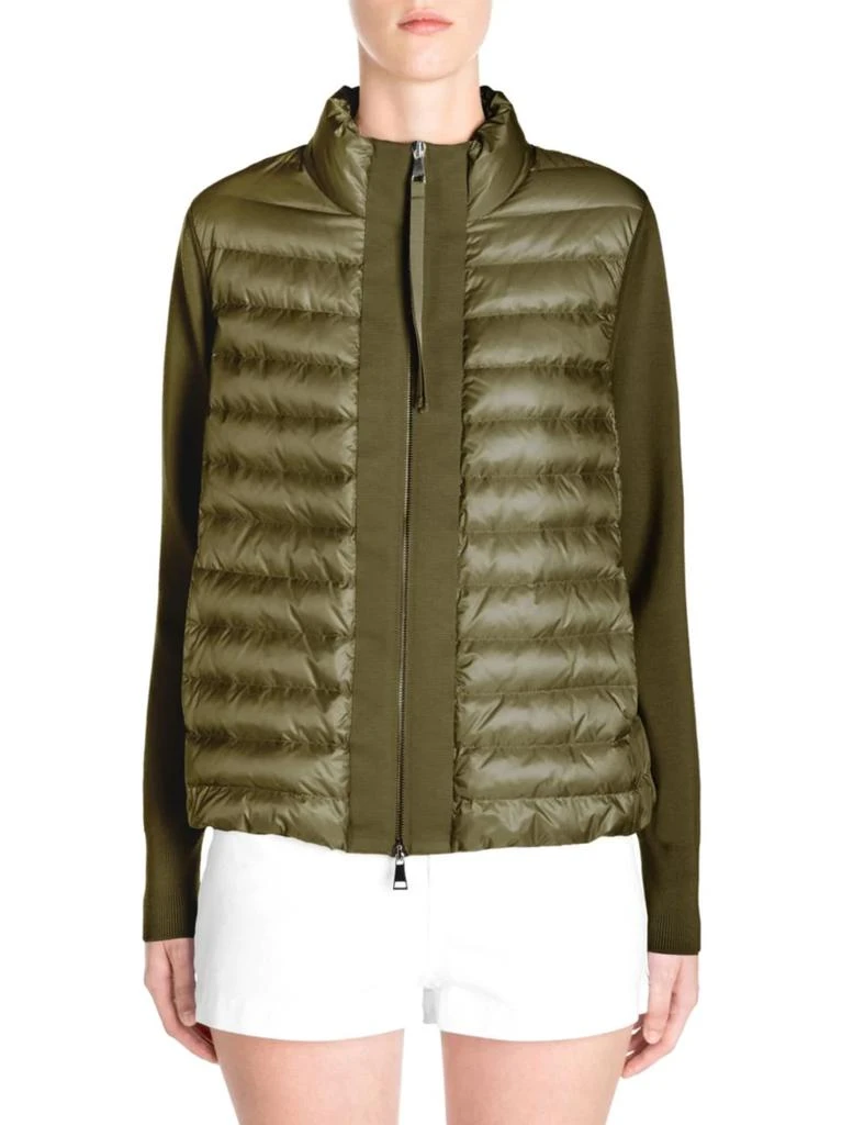 商品Moncler|Moncler - Down Quilted & Knit Zip Front Cardigan,价格¥5845,第2张图片详细描述