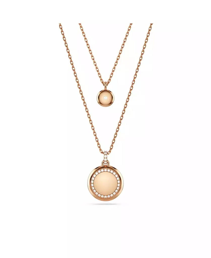 商品Swarovski|White, Rhodium Plated or Rose-Gold Tone or Gold-Tone Meteora Layered Pendant Necklace,价格¥1428,第2张图片详细描述