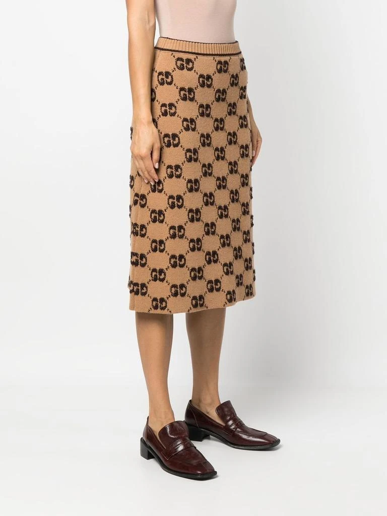 商品Gucci|GUCCI - Gg Wool Midi Skirt,价格¥9875,第3张图片详细描述