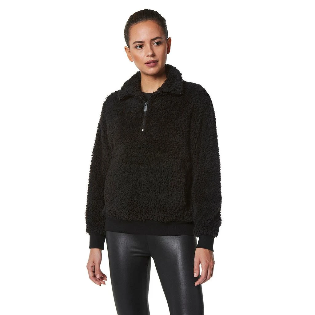 商品Marc New York by Andrew Marc|Marc New York Women's Ultra Soft 1/4 Zip Faux Fur Pullover,价格¥97,第2张图片详细描述