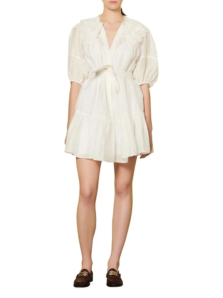 商品Sandro|Emiliana Sheer Linen Mini Dress,价格¥1986,第2张图片详细描述