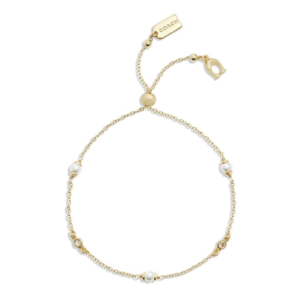 商品Coach|Imitation Pearl Slider Bracelet,价格¥699,第1张图片