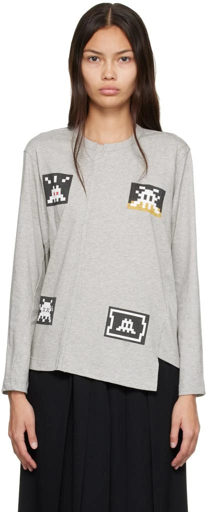商品Comme des Garcons|Gray Invader Edition E-3 Long Sleeve T-Shirt,价格¥444,第1张图片
