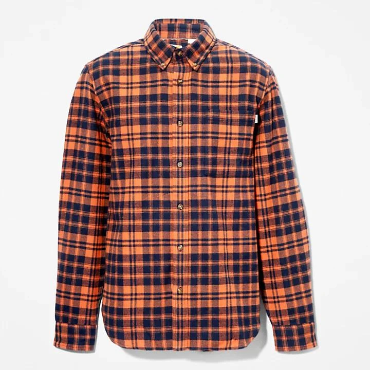 Flannel Checked Shirt for Men in Orange 商品