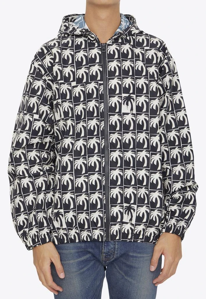 商品Palm Angels|Dripping Palm Print Windbreaker Jacket,价格¥3485,第1张图片