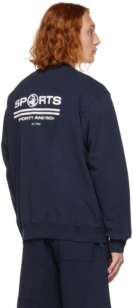 商品Sporty & Rich|Navy 'Sports' Sweatshirt,价格¥483,第5张图片详细描述
