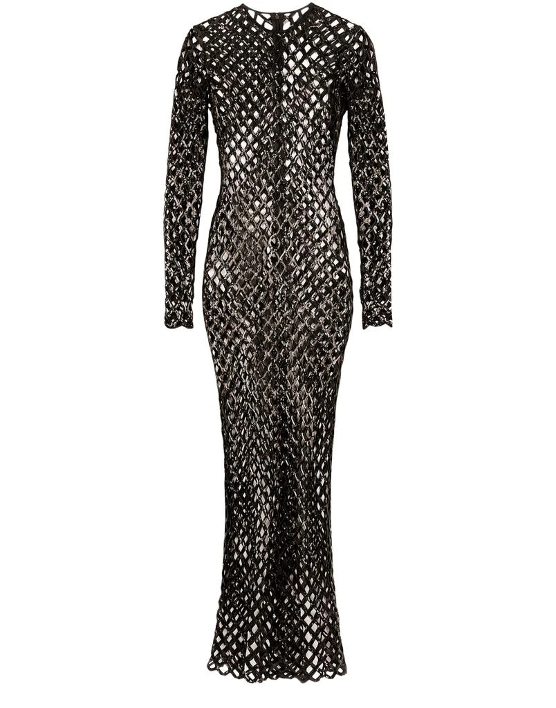 商品Dolce & Gabbana|刺绣网布长款连衣裙,价格¥72311,第1张图片