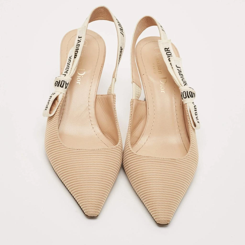 商品[二手商品] Dior|Dior Beige Canvas J'Adior Slingback Pumps Size 36,价格¥3973,第3张图片详细描述