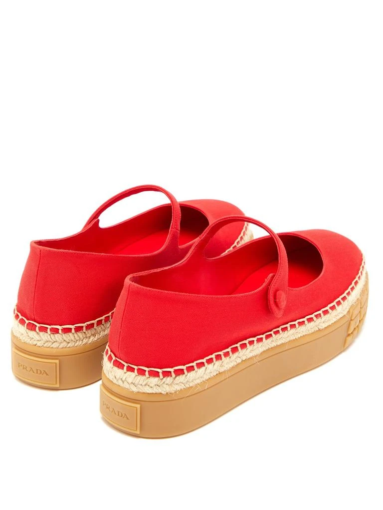 商品Prada|Canvas platform Mary Jane flats,价格¥5672,第4张图片详细描述