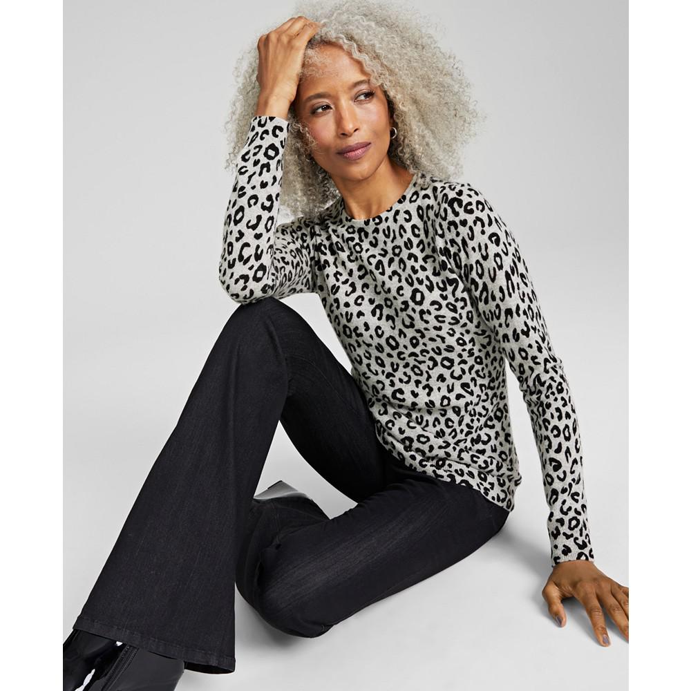 Women's 100% Cashmere Spotty Dottie Sweater, Created for Macy's商品第1张图片规格展示