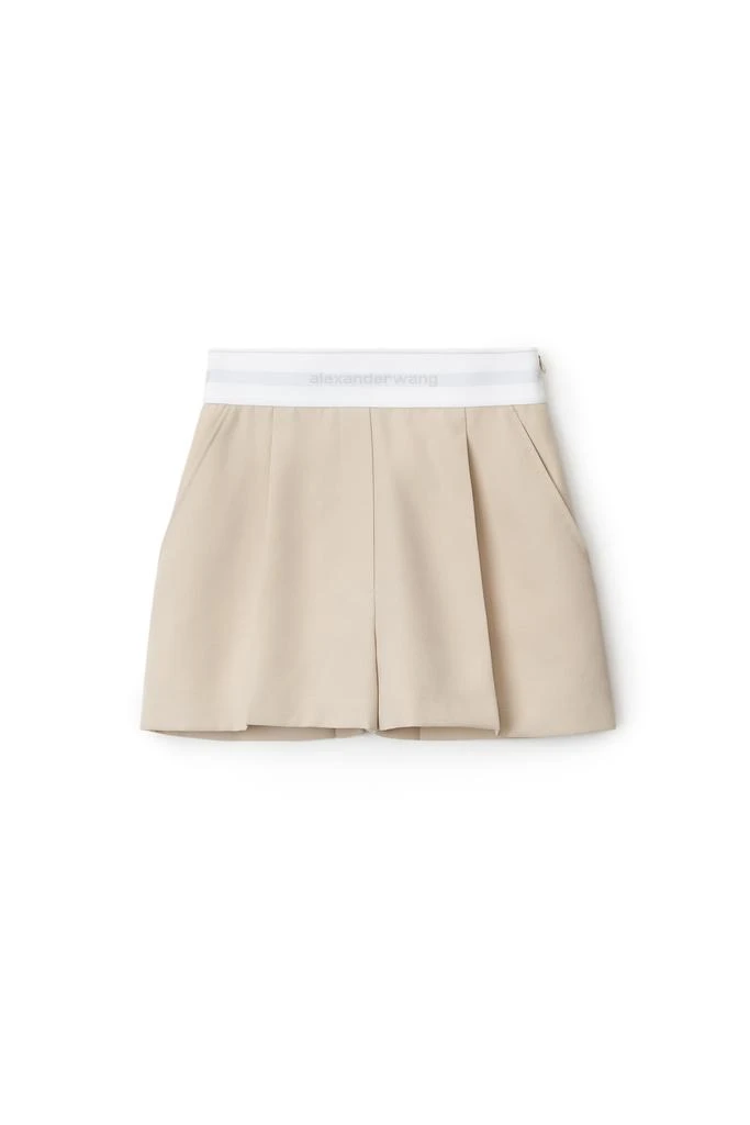 商品Alexander Wang|HIGH-WAISTED PLEATED SHORT IN TWILL,价格¥1675,第1张图片