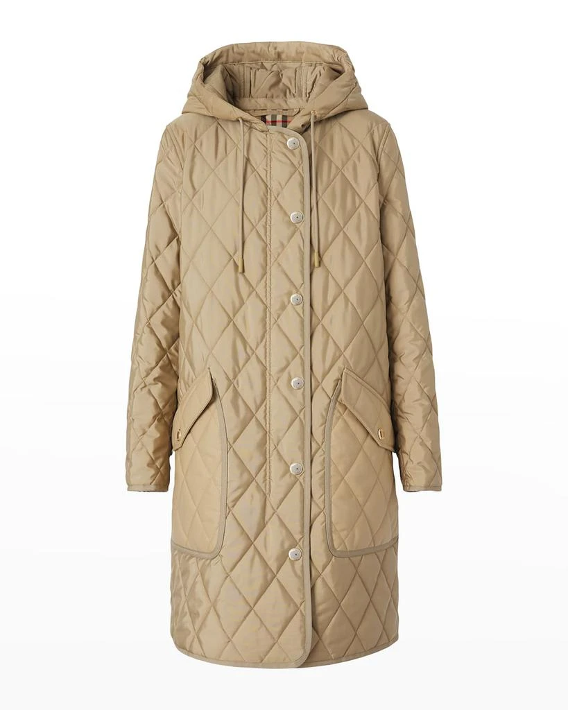 商品Burberry|Roxby Quilted Mid-Length Coat,价格¥11978,第2张图片详细描述