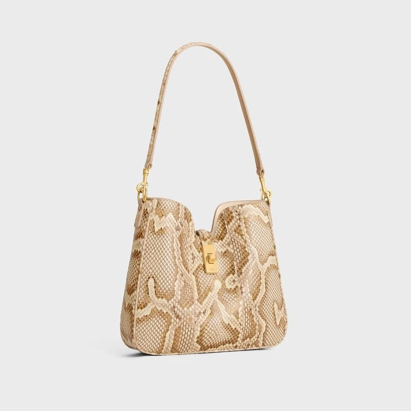 商品Celine|【预售3-7天】CELINE赛琳 女士米色蟒蛇皮手提包,价格¥26509,第4张图片详细描述