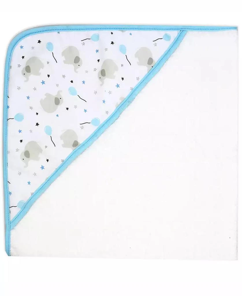 商品Tendertyme|Baby Boys and Baby Girls Elephant and Balloons Hooded Bath Towel and Wash Cloth Set,价格¥261,第2张图片详细描述