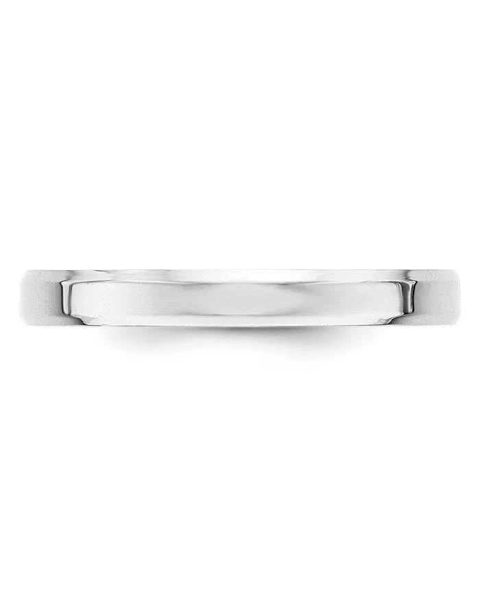 商品Bloomingdale's|Men's 3mm Bevel Edge Comfort Fit Band in 14K White Gold - Exclusive,价格¥5459,第3张图片详细描述