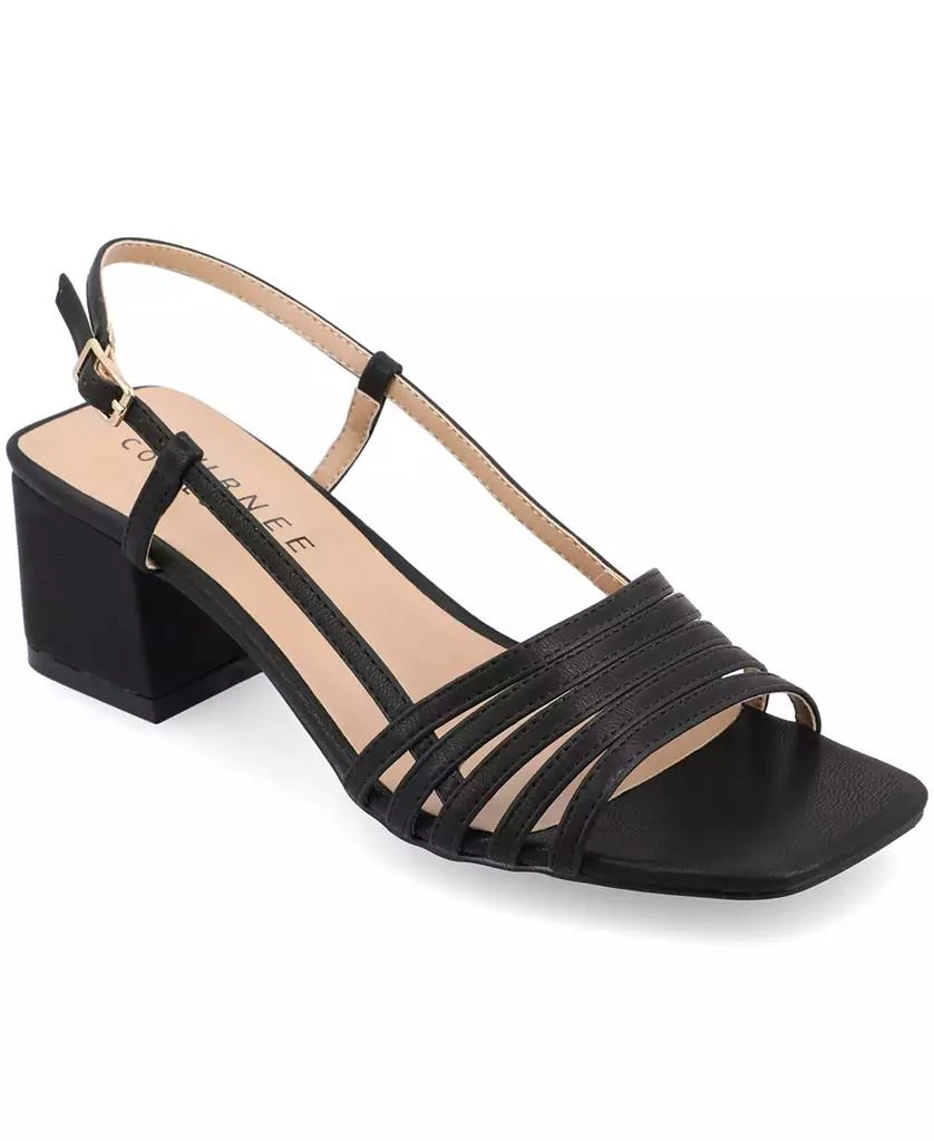 商品Journee Collection|Women's Shayana Slingback Block Heel Sandals,价格¥480,第3张图片详细描述