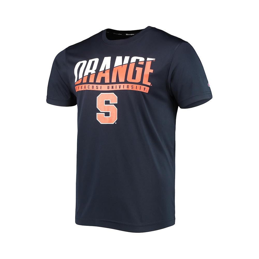 Men's Navy Syracuse Orange Wordmark Slash T-shirt商品第3张图片规格展示