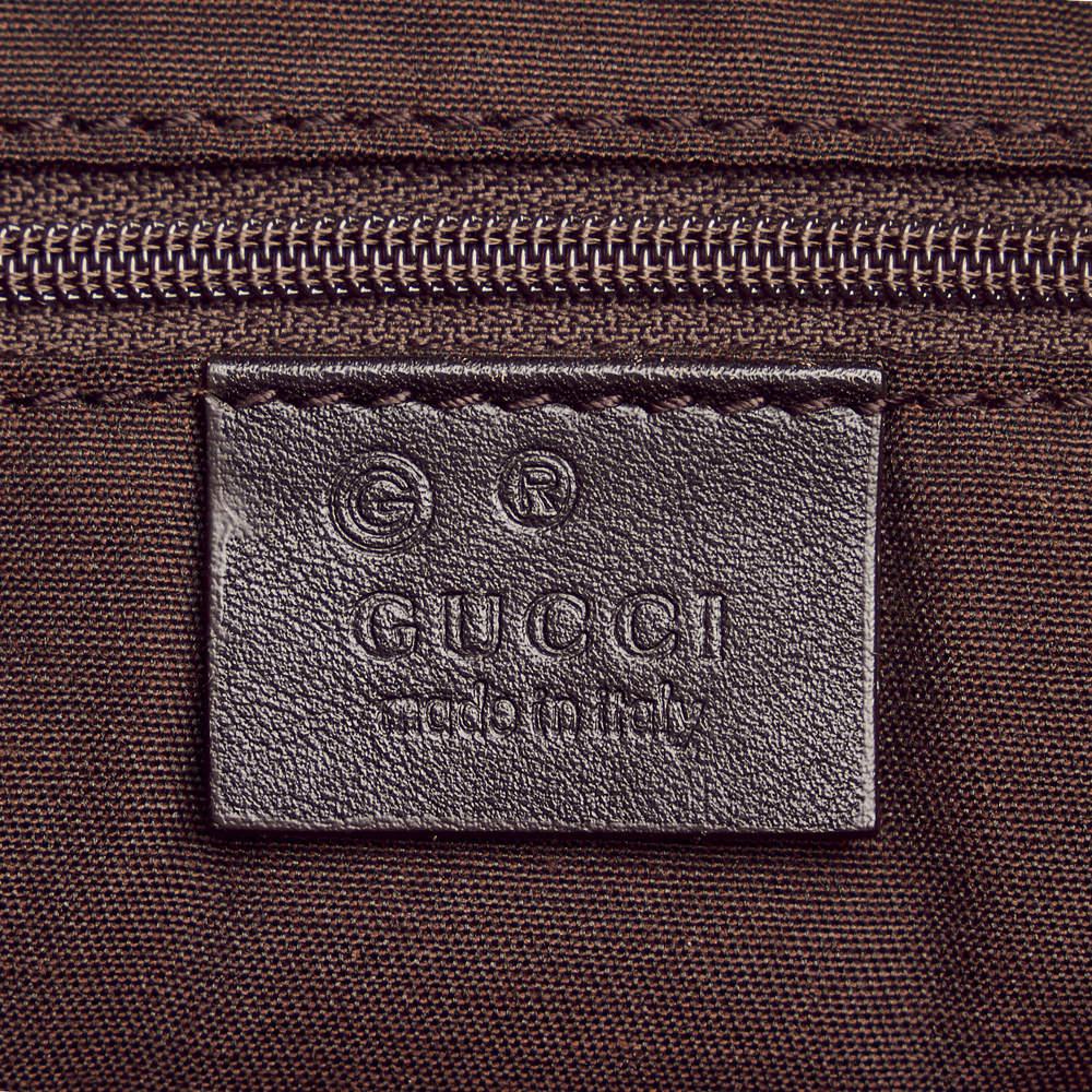 Gucci Beige/Black/Brown  Canvas Tote Bag商品第7张图片规格展示