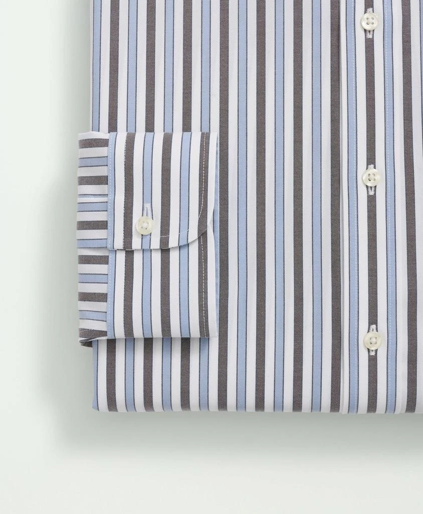 商品Brooks Brothers|Stretch Supima® Cotton Non-Iron Pinpoint English Collar, Striped Dress Shirt,价格¥496,第4张图片详细描述