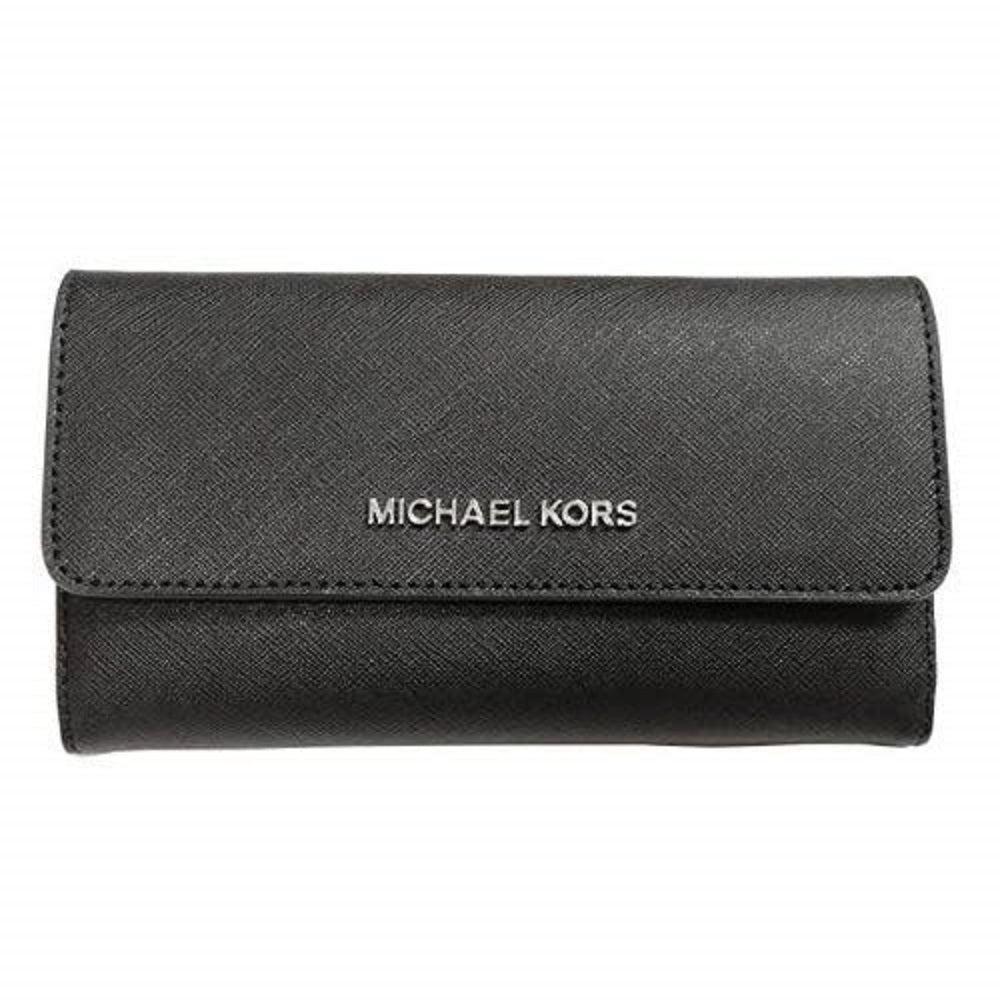 ICHAEL KORS JET SET TRAVEL K Signature Leather LARGE TRIFOLD WALLET商品第1张图片规格展示