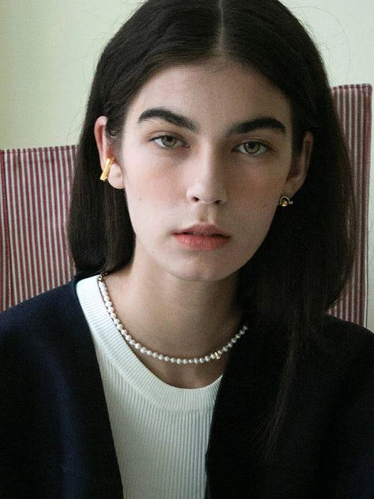 商品nuavo|Crystal Gold Cuff Earrings,价格¥456,第4张图片详细描述