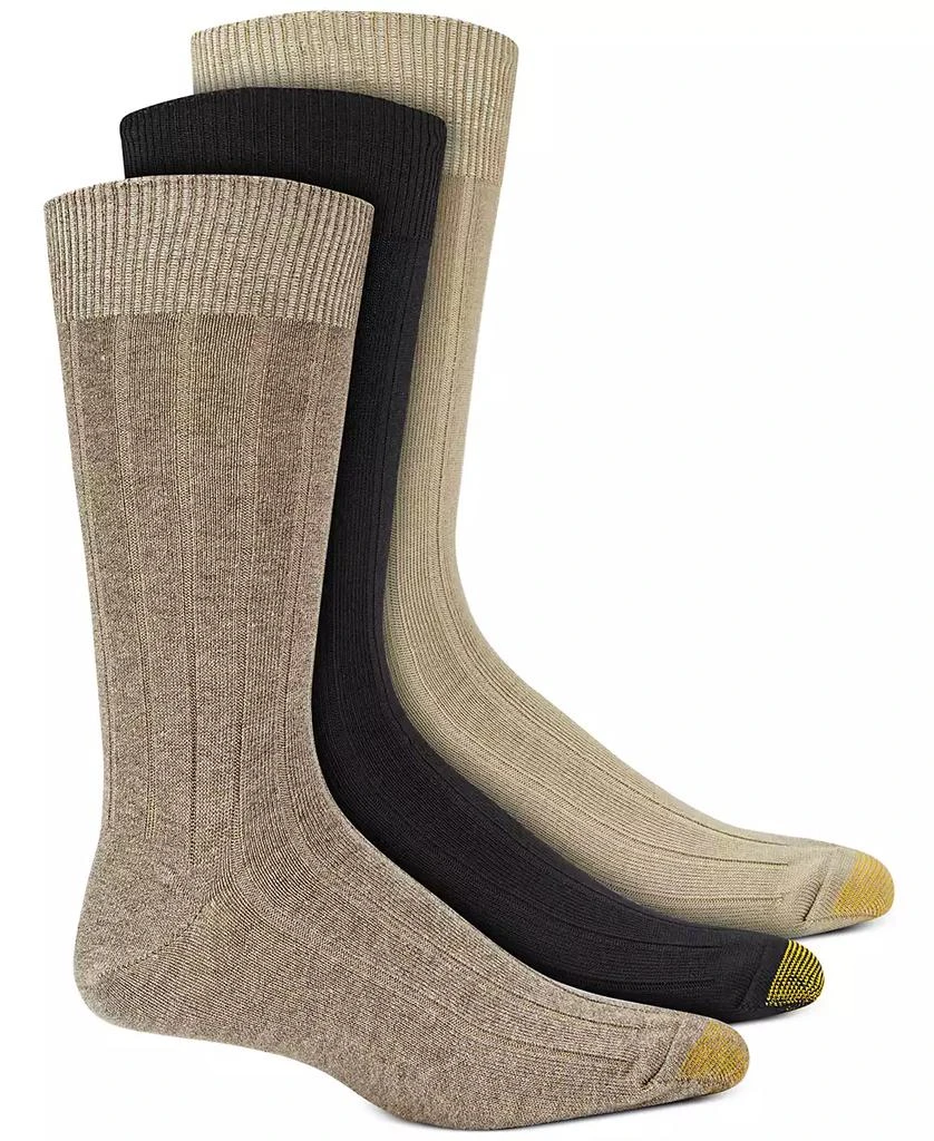 商品Gold Toe|Men’s 3-pack Dress Hampton Crew Socks, Created for Macy’s,价格¥165,第1张图片详细描述