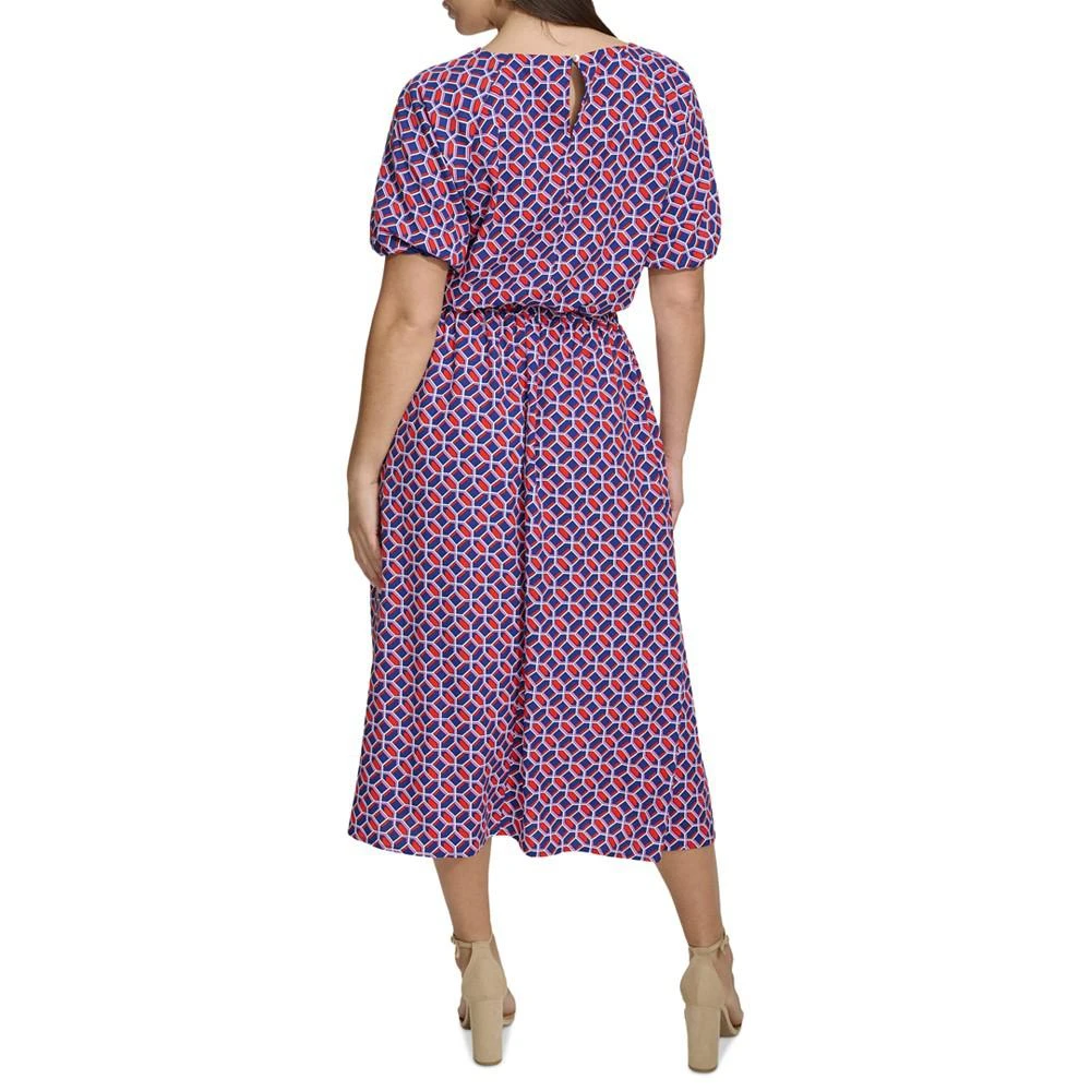 商品Kensie|Women's Geo-Print Puff-Sleeve Midi 2-Pc. Dress,价格¥599,第2张图片详细描述