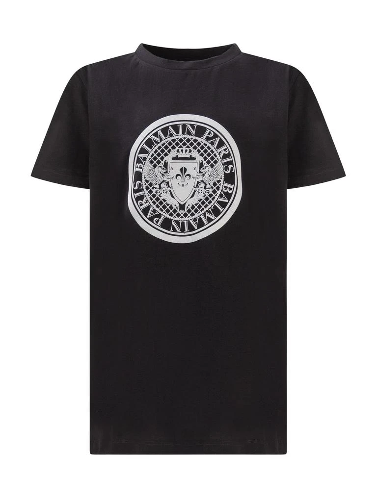 商品Balmain|Balmain Kids Logo Printed Crewneck T-Shirt,价格¥673,第1张图片