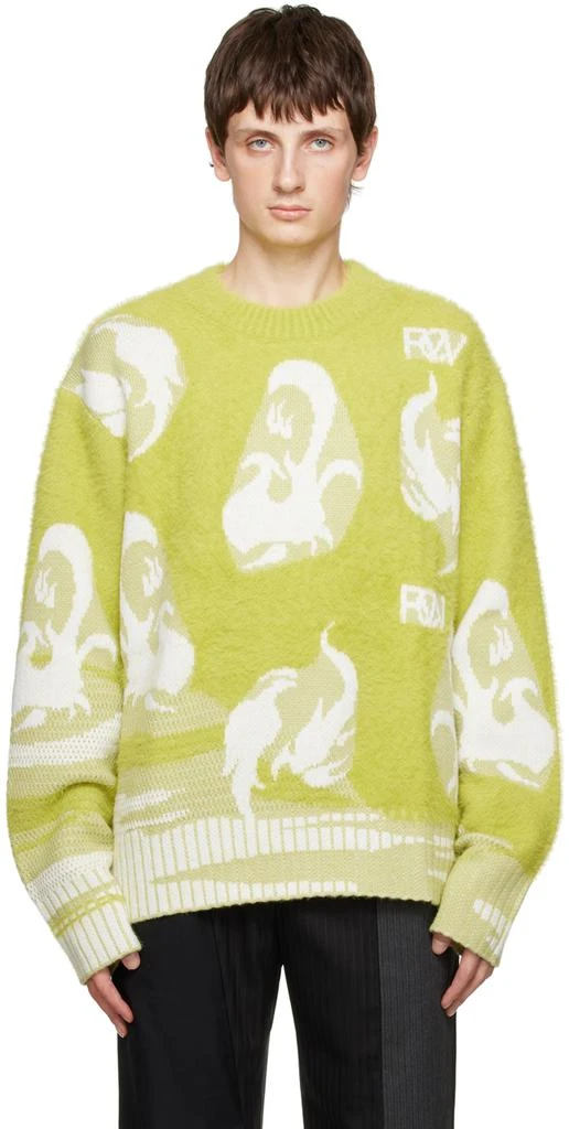 商品Feng Chen Wang|Yellow Jacquard Sweater,价格¥1281,第1张图片