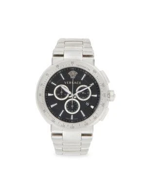 商品Versace|46MM Stainless Steel Chronograph Watch,价格¥6449,第1张图片