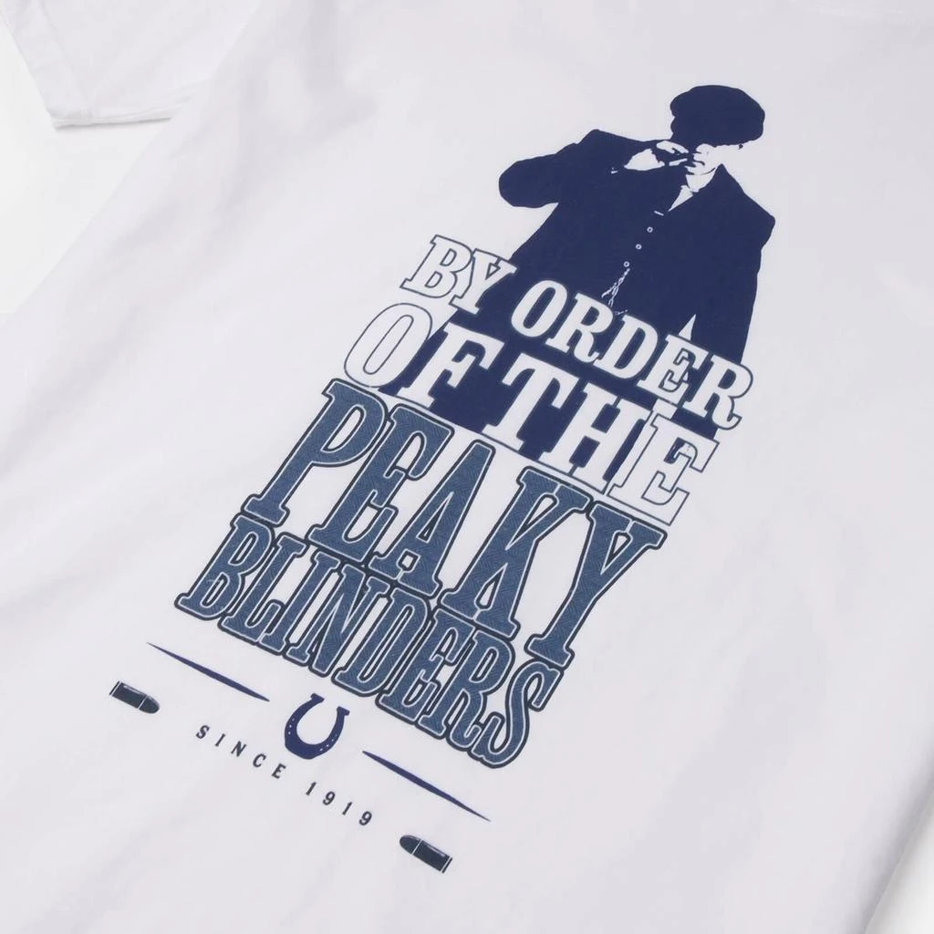 商品Peaky Blinders|Peaky Blinders Keeping Order Since 1919 Oversized Heavyweight T-Shirt - White,价格¥213,第2张图片详细描述