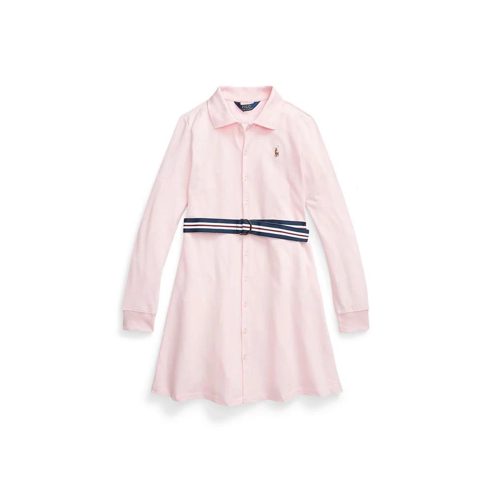 商品Ralph Lauren|Big Girls Belted Knit Oxford Polo Dress,价格¥369,第1张图片
