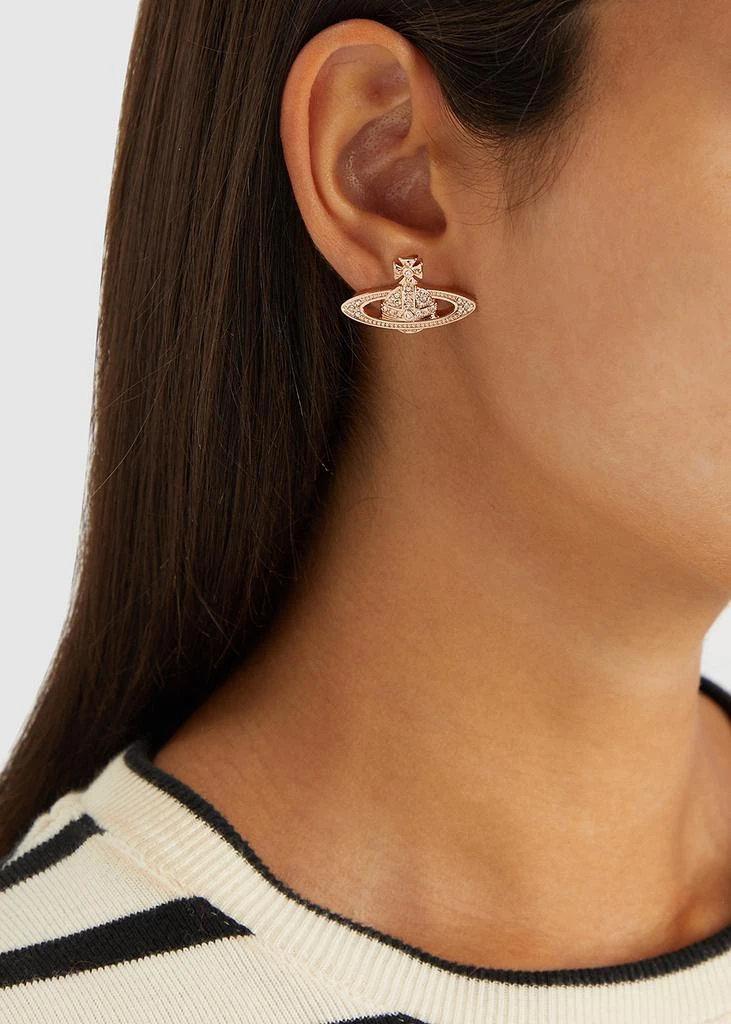 商品Vivienne Westwood|Mini Bas Relief rose gold-tone stud earrings,价格¥849,第2张图片详细描述