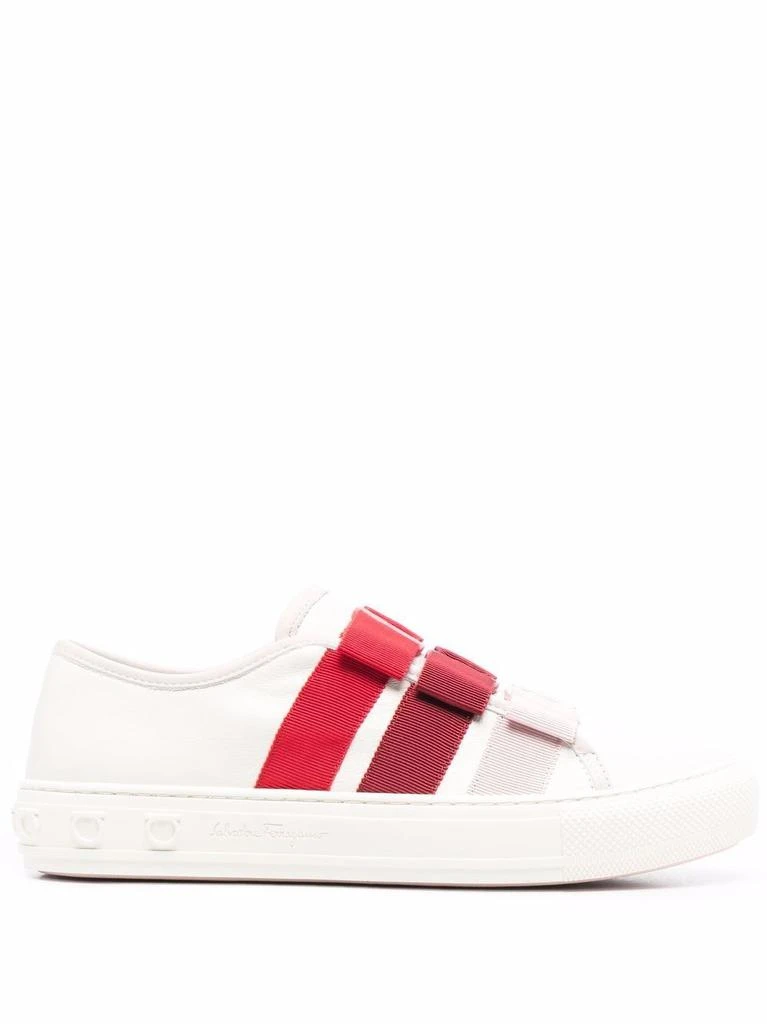 商品Salvatore Ferragamo|SALVATORE FERRAGAMO - Vara Leather Sneakers,价格¥6022,第1张图片