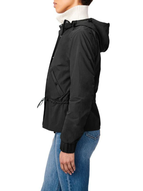 商品Bernardo|Solid Peplum Hooded Rain Jacket,价格¥476,第3张图片详细描述