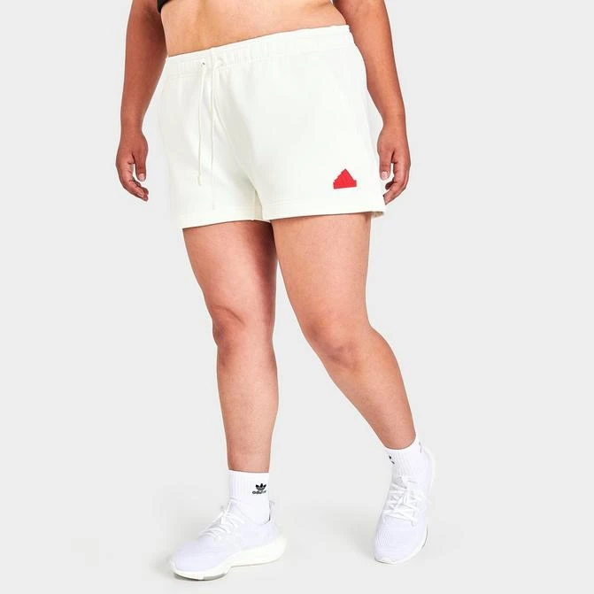 商品Adidas|Women's adidas New Sportswear Logo Fleece Shorts (Plus Size),价格¥300,第1张图片