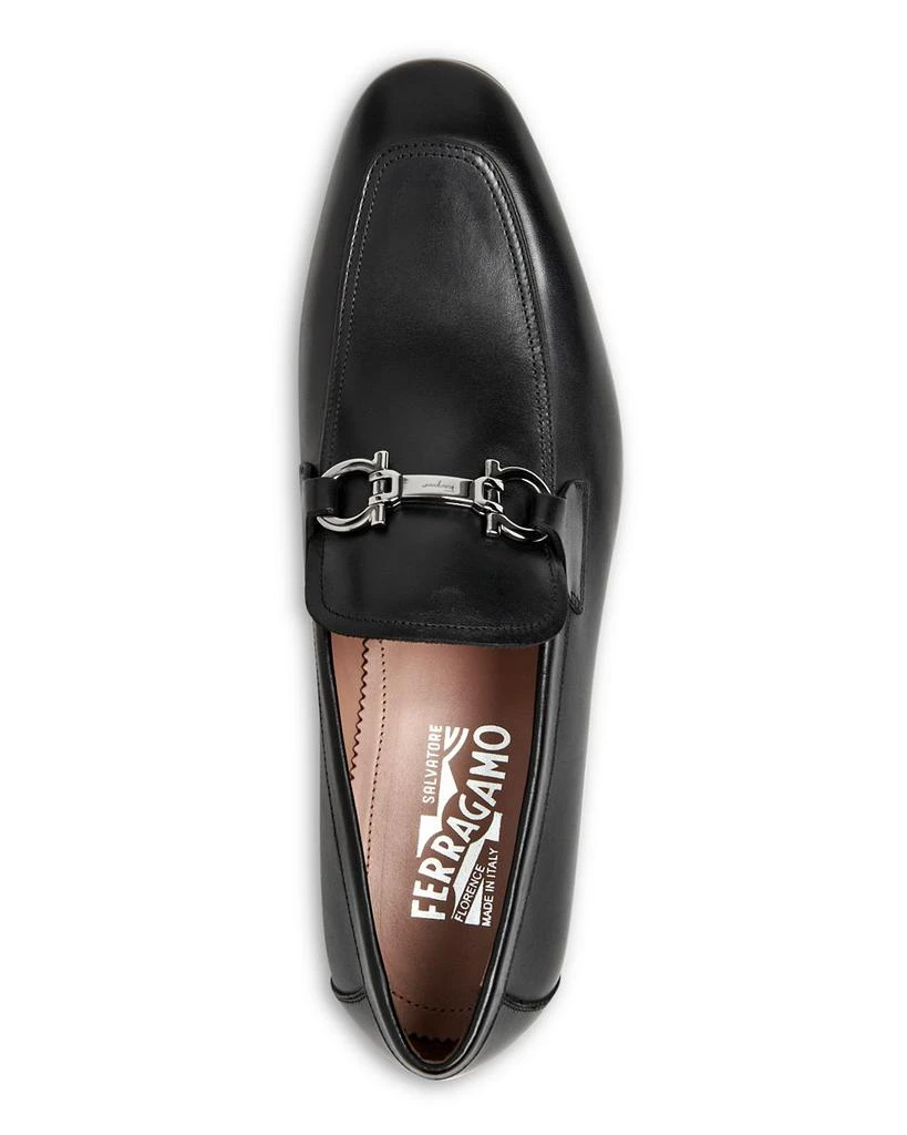 商品Salvatore Ferragamo|Men's Ree Double Gancini Bit Leather Loafers,价格¥6769,第2张图片详细描述