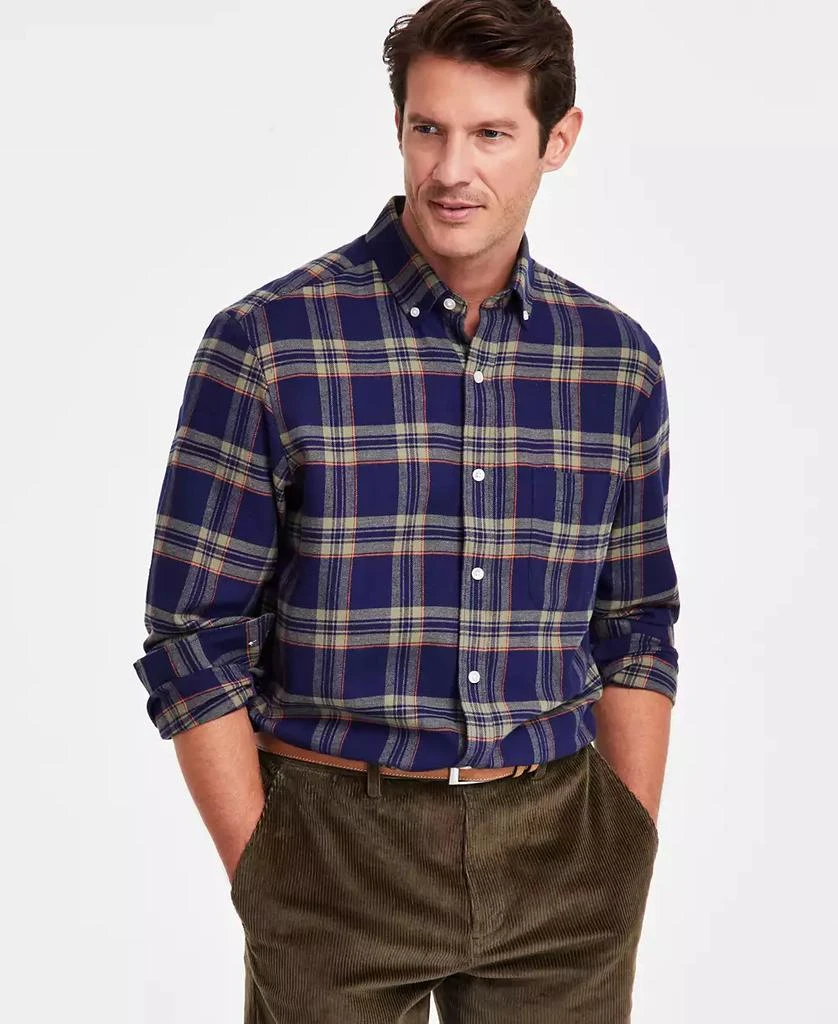 商品Club Room|Men's Regular-Fit Plaid Flannel Shirt, Created for Macy's,价格¥116,第1张图片