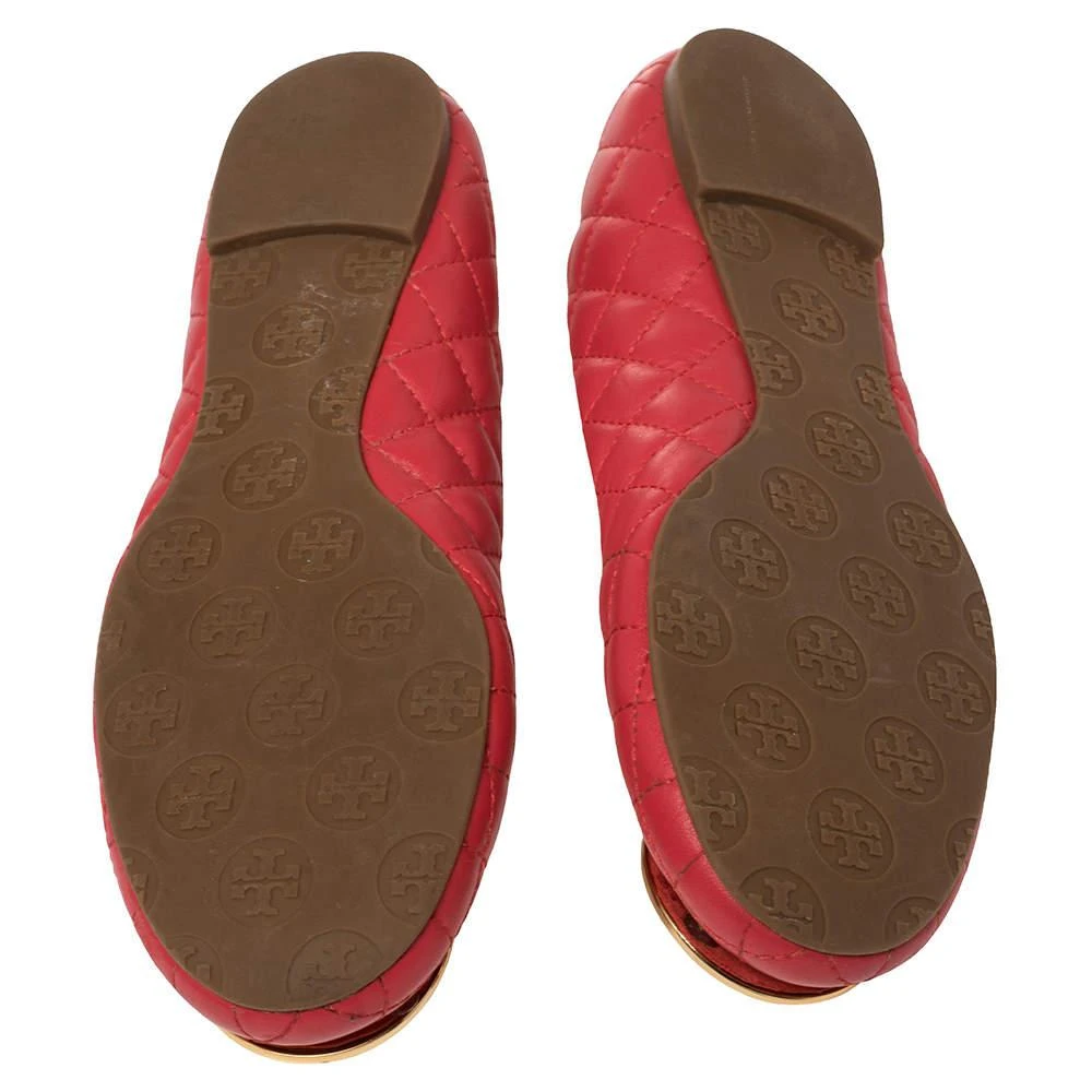 Tory Burch Red Quilted Leather Reva Ballet Flats Size 38.5 商品