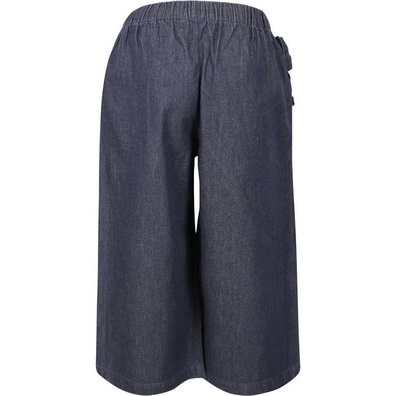 商品LIU •JO|Ruffled detailing wide fit jeans in blue,价格¥718,第2张图片详细描述