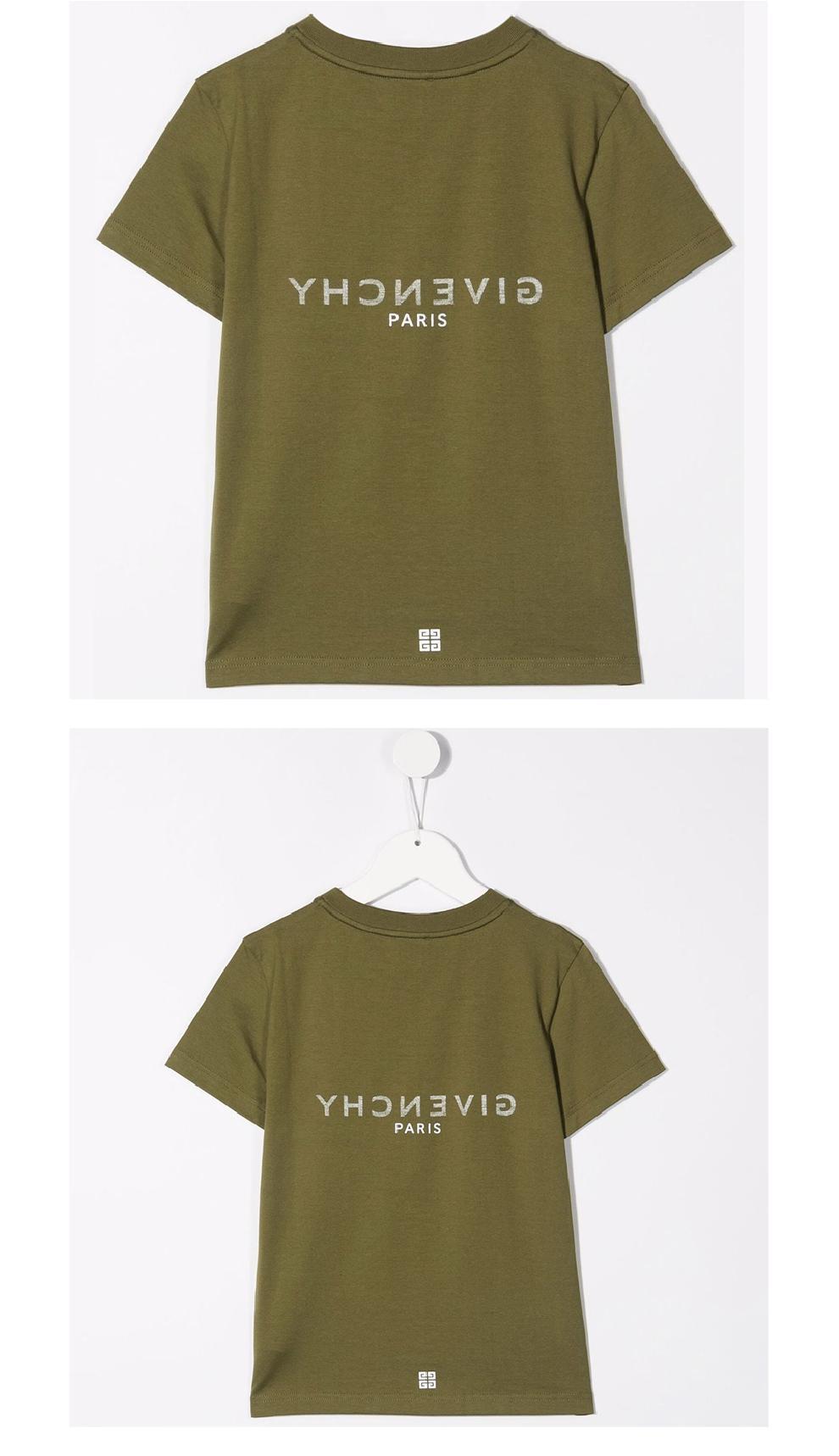 商品Givenchy|大童款 军绿色logo印花T恤【香港仓极速发货】,价格¥1161,第7张图片详细描述