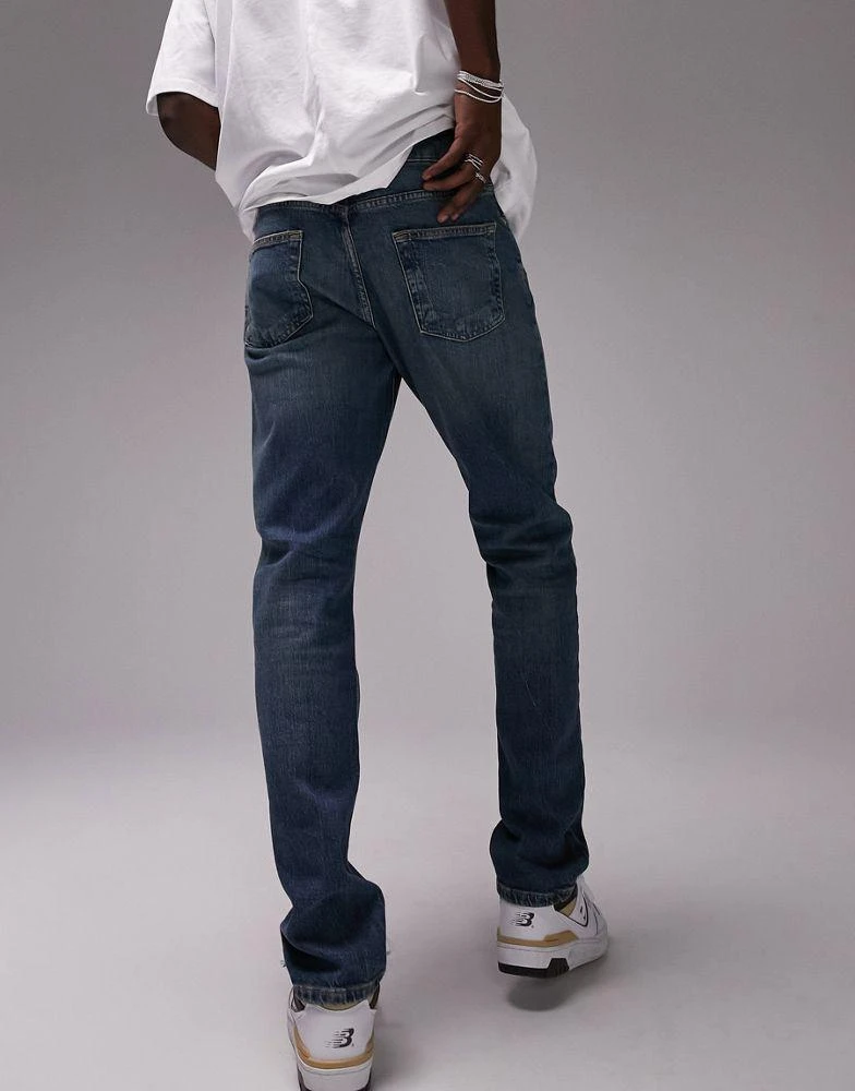 商品Topman|Topman stretch slim jeans in mid wash,价格¥190,第2张图片详细描述