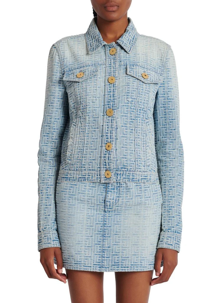 商品Balmain|Monogrammed denim jacket,价格¥18278,第2张图片详细描述